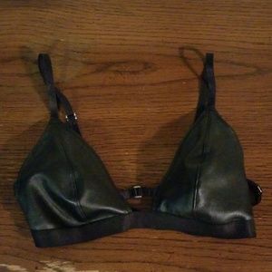🚫sold🚫Black Faux Leather Bra